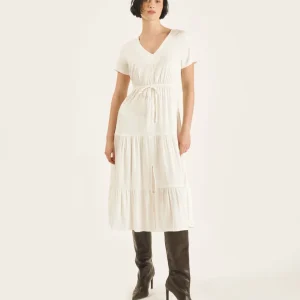 Maxi vestido con olanes Eliza