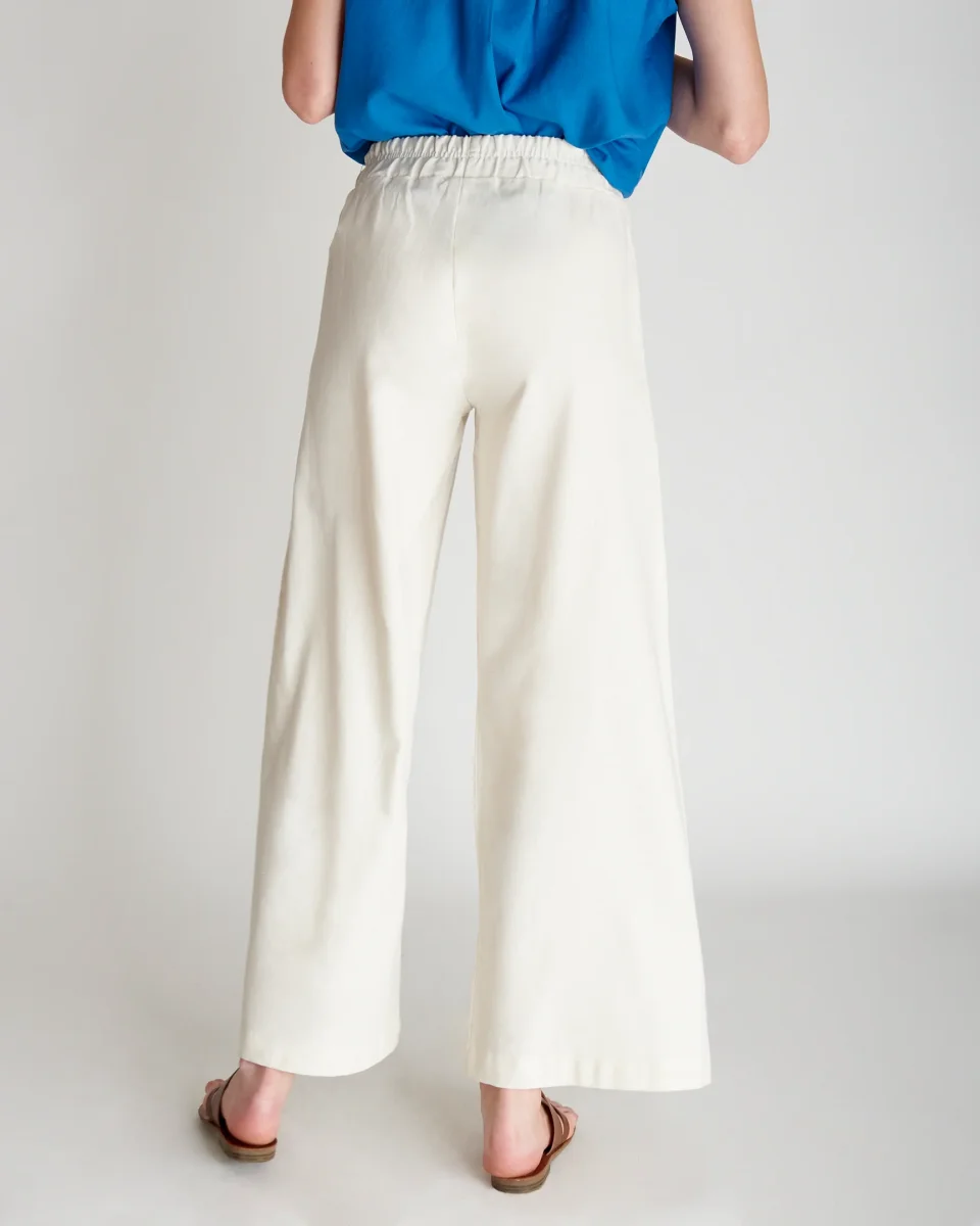 Pantalon con lino corte recto Sahara - Imagen 5