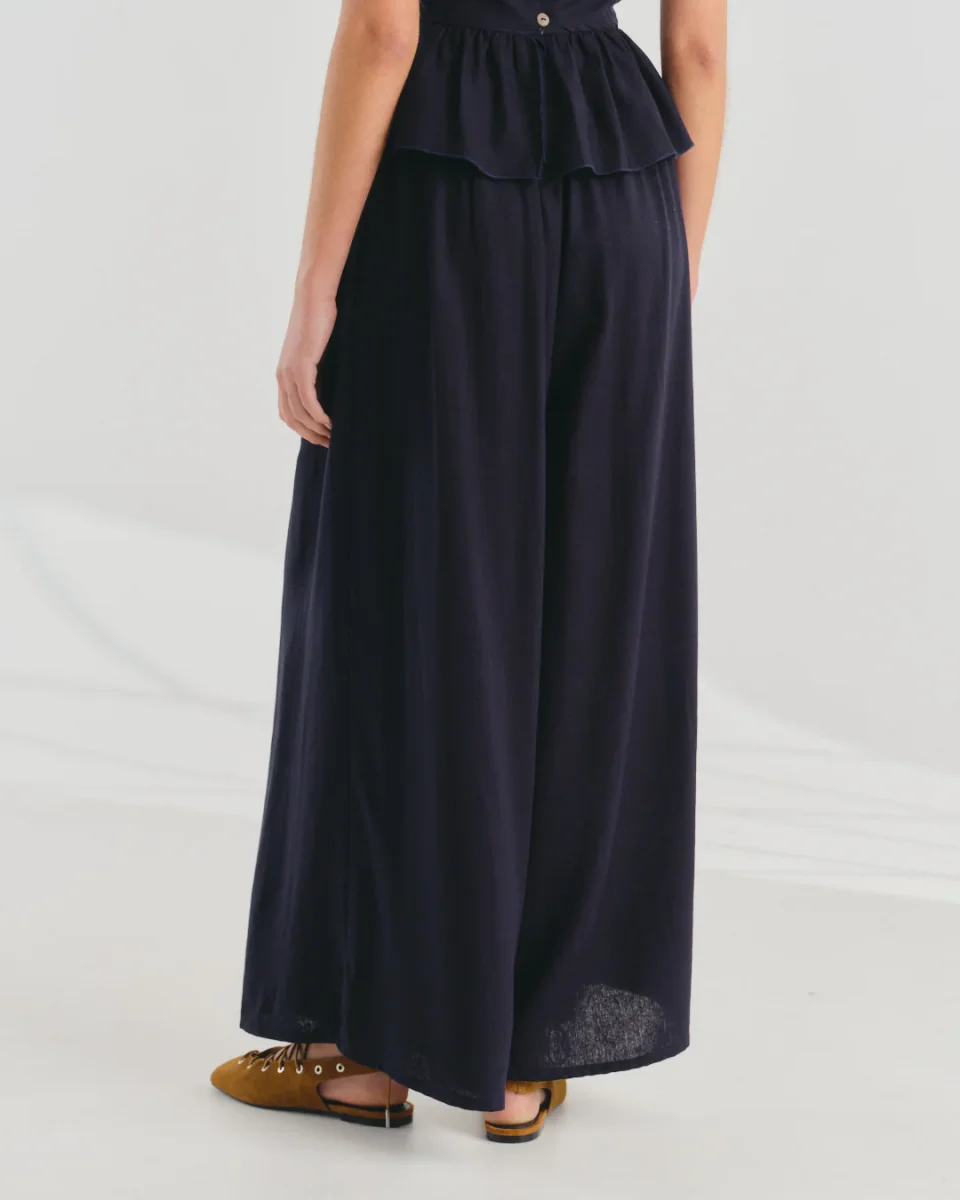 Pantalon con lino y botones Karime - Imagen 4