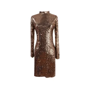 Vestido Mini Lentejuelas Dorado