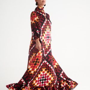 Vestido invitada lunares multicolor